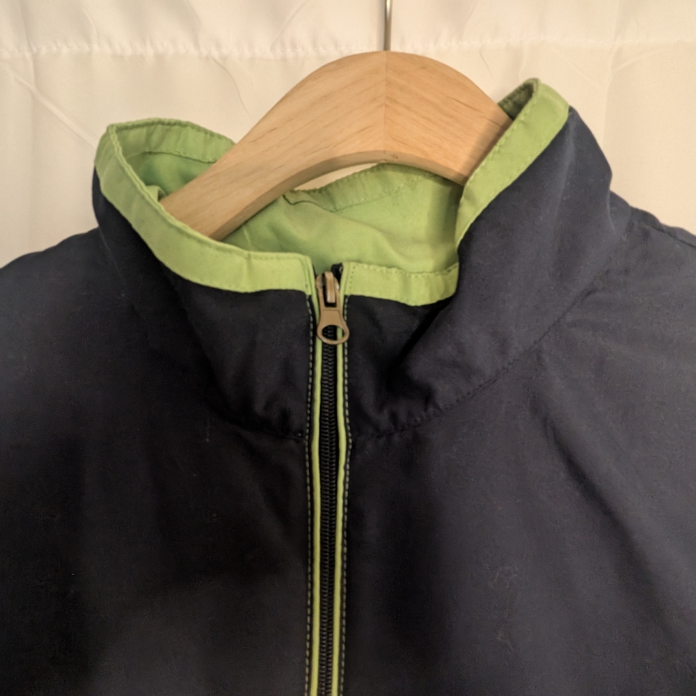 🔴5/$25 Women's Navy and Green Windbreaker Jacket - Picture 4 of 7